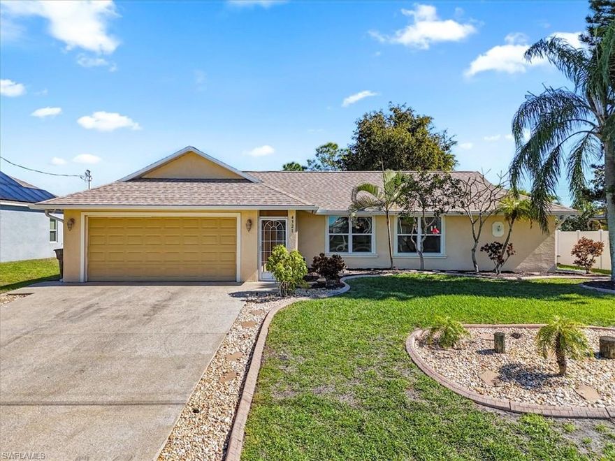 You know that feeling when a house just makes sense the second you see it? This is one of those..This home in Southwest Cape Coral was designed for real life. The layout feels open without being overwhelming.
The fenced yard is a major bonus. Dogs, kids, backyard projects, future pool plans, or just having your own private space without worrying about HOA restrictions. Big updates are already handled, including a newer metal roof (2023) and water heater (2023). Assessments are paid, which means one less thing to factor into your monthly costs and a smoother path into homeownership. Location-wise, you’re right in Southwest Cape Coral near everyday conveniences, dining, and quick access to the parts of town people actually use. If you’ve been scrolling listings waiting for something that feels approachable, functional, and ready to move into without needing a long to-do list, this one is worth seeing.