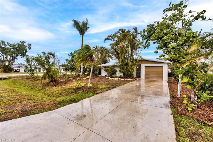 TURNKEY move-in ready home in the highly sought-after San Carlos Park! This 3 bedroom/2 full bathroom home features a brand NEW metal roof, freshly painted indoor/outdoor, tile throughout, attached single-car garage, storage outdoor shed, and a COVERED Sunroom with its own A/C unit. The kitchen offers plenty of counter space with backsplash and stainless steel appliances! This home truly has so much to offer and the community has NO HOA fees, rules, or restrictions making this an ideal spot for a home buyer or investor. San Carlos Park is in the perfect location and just minutes from FGCU, I75, SWFL International Airport, Hertz Arena, shopping centers, and our sandy beaches! This area truly offers something to everyone and is a MUST SEE!