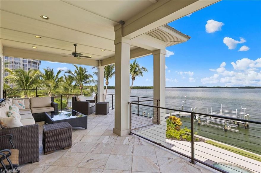 This 2016 Custom built home is located on an Oversized lot at the Southernmost part of Ft Myers Beach allowing for Boaters to access the Gulf and sandy beaches within minutes.  The home boasts a Private elevator, hardwood and marble floors, tray ceilings, impact glass windows & fully pocketing sliders. The Gourmet chef’s kitchen features custom-made dual-tone cabinetry, granite counters & backsplash plus a Large Island & Monogram appliance suite with gas range, double ovens & wine cooler. The open floor plan allows for magnificent views of the Bay from the kitchen, living room & dining rooms.  This Stunning Bayfront DREAM home offers Panoramic Waterfront views and 200' of seawall. Featuring a Large POOL & Spa overlooking the Bay, an outdoor kitchen and plenty of space for large family gatherings plus 2 boat lifts.An expansive master bedroom suite has a large Bay window to watch those colorful sunrises appear over the horizon. Enjoy a short stroll to the sandy beaches or take your boat over to nearby restaurants and the Marina. The South end of the island location allows for easy access to the Airport and all the shops and restaurants in Naples and Bonita Springs.