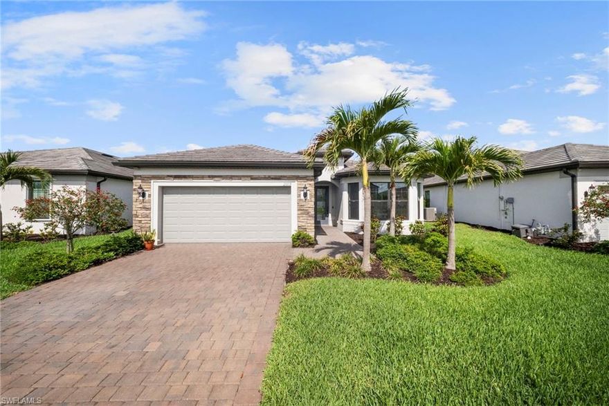 Welcome to Verdana Village in Estero, where your magnificent manor home is ready for immediate occupancy! This highly sought-after floor plan offers 3 bedrooms + den/flex room, 2 bathrooms, and a 2-car garage. Never lived in and just completed in 2023, your dream home features white cabinets, plank tile flooring, quartz countertops, stainless steel appliances, and hurricane impact windows.

Enjoy an abundance of space with 17' high ceilings and plenty of natural light throughout. You'll appreciate the spacious primary suite with its oversized dual walk-in closets, leading out to the lanai—perfect for taking in beautiful sunsets.The community features a stunning clubhouse, resort-style pool, state-of-the-art fitness center, and is part of a gated community. Residents also enjoy a relaxing jacuzzi, playground, tennis courts, pickleball courts, and an indoor basketball/volleyball court.

BASICS
* Application Link: Visit our website
* Availability: 04/09/2026
* Pets Allowed: Yes , two max 50 pounds and less. No cats.
* Utilities: Tenants are responsible for all utilities.
* Parking: 2 car garage and 1 parking lot available
* Renter's insurance is required.
* Lease Term: 12 months
*Lawn care Included

THE IMPORTANT THINGS THAT YOU SHOULD KNOW:
* No Smoking
* Application Fee is $70 per Adult, Non-Refundable.
* Please review Application Criteria prior to applying.
* Application turnaround time is 1-3 Business days
* $200 Leasing Fee (Admin Fee) NON REFUNDABLE , if approved
* Security Deposit: One Month’s Rent
* First Month's Rent: One Month's Rent
*300$ non refundable pet fee and 25$/monthly pet fee per pet.
*All residents are enrolled in the Resident Benefits Package (RBP) for $50/month which includes liability insurance, credit building to help boost the resident’s credit score with timely rent payments, up to $1M Identity Theft Protection, HVAC air filter delivery (for applicable properties), move-in concierge service making utility connection and home service setup a breeze during your move-in, our best-in-class resident rewards program, on-demand pest control, and much more! More details upon application.
*Tenant will have to be approve from the hoa, fee may apply.