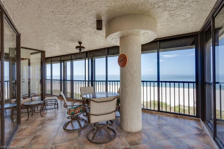 Rarely available full three bedroom unit on historic Bonita Beach and Hickory Island. This one has it all including the expansive great room, glass on 3 sides, front and rear lanais, and one of the very few homes on the beach with a wood burning fireplace for those rare winter evenings when you are watching the weather channel as your friends back home shovel that white stuff that it is blowing sideways....all while you enjoy a different white stuff (sand) between your toes.  The large master suite over looks The Gulf where the surf will lull you to sleep each night and gently wake you in the morning as you set out for your day on the beach.  One of the bedrooms has been built out with custom cabinetry and murphy bed for your use.  The building has been extensively upgraded including all new windows in 2014.  It is one of the few on the island with a generator so will never lose power in a storm.  It even has a sauna to soothe your weary bones after a swim in the pool or Jacuzzi.  What are you waiting for?  Everyone needs to live on the beach once in their life and you are going to love your life in Silver Sands where your family will gather here for years to come!