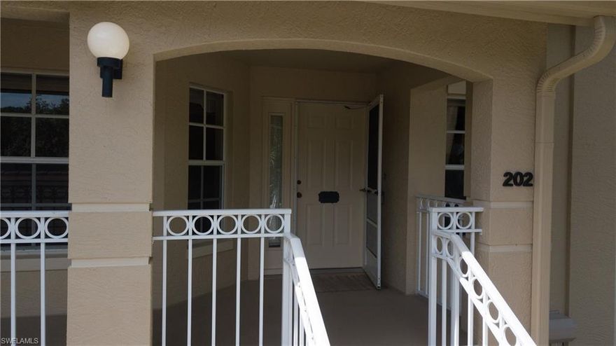 Quiet village within amenity rich Pelican Landing.  This ready to move in 2nd floor unit has spectacular views from the screened lanai.  The carpet was replaced in late 2017.  The HVAC unit has been replaced with a 14SEER Carrier unit in October 2018. The water heater was replaced in March 2019.  The refrigerator is new in March 2020 and the dishwasher was replaced in November 2017.