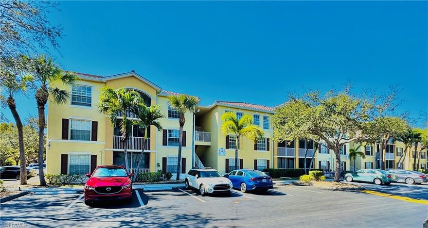 Welcome to this well maintained three bedroom, two bathroom condo located in the desirable Residence community in Fort Myers. With 1,121 square feet of living space, this bright and comfortable home offers an inviting layout designed for both everyday living and relaxed Florida lifestyle.

As you step inside, you are welcomed by an open living and dining area filled with natural light. The neutral interior colors and easy flow between the main living spaces make the home feel spacious and welcoming. The kitchen provides ample cabinet space and convenient access to the main living area, making it easy to cook while still being part of the conversation. Just off the living room you will find a screened balcony that offers a peaceful place to enjoy your morning coffee or unwind at the end of the day while overlooking the surrounding greenery and palm trees.

The primary bedroom provides a comfortable retreat with plenty of space for furnishings and a private bathroom. Two additional bedrooms offer flexibility for guests, a home office, or additional living space depending on your needs. Both bathrooms feature clean finishes and functional layouts. The home also includes an in unit laundry area with a full size washer and dryer for added convenience.

Residents of The Residence community enjoy several amenities that add to everyday comfort and convenience. The community features a large resort style swimming pool, a well equipped fitness center, a clubhouse with gathering areas, and a billiards room for recreation. The grounds are beautifully maintained and include walking paths and outdoor spaces where residents can relax and enjoy the Florida weather. The community is gated and professionally maintained, creating a welcoming environment for residents.

This location places you close to everything that makes Fort Myers such a great place to live. Shopping centers, restaurants, grocery stores, and everyday conveniences are just minutes away. The area is also a short drive to downtown Fort Myers, known for its waterfront dining, entertainment, and historic charm. Beautiful Gulf Coast beaches, parks, and outdoor recreation are also easily accessible, giving residents plenty of opportunities to enjoy the Florida lifestyle year round.