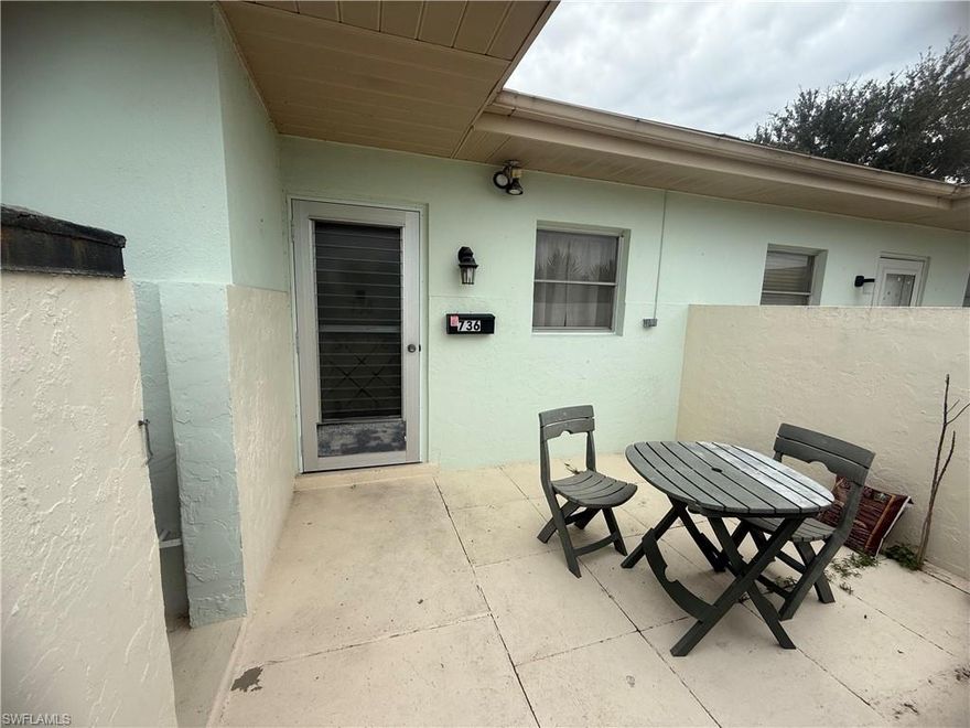Furnished 2 bedroom 2 bath villa in Beach Club Colony with tile and laminate flooring throughout and a screened in lanai overlooking a canal for early morning coffee or relaxing evenings to enjoy the Florida weather.  Call for your private showing today!