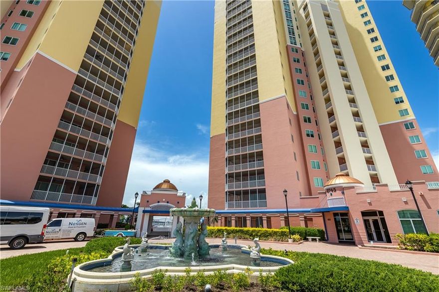 Available April 2026. 
Beautifully decorated condo in the downtown River District. This unit with the most square footage feels like a single-family home. Two Master suites that lead to your wrap around balcony. You will have sunrise and spectacular sunset views. Sleek tile floors flow from your private foyer throughout the home. Tastefully decorated so you can move right in. There is a semi-private elevator that will take you from the gated parking garage right to your private foyer. Other resort style amenities include infinity edge pool, hot tub, fitness room, sunset party room, billiards, tennis/pickleball, kayak storage and launch, bike storage and social events. Close to downtown with all the shops, theater and restaurants. There is a seasonal free trolley that will take you downtown. You are also close to I-75 and the airport. This condo is offered annually.