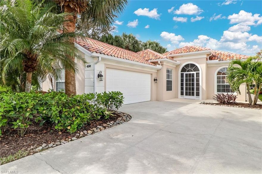 Sought after Oakmont floor plan with pool in Village Walk.  This well maintained fully furnished 3 bedroom plus den, 3 baths with a very luxurious feature of his and her bath option for master bedroom....Very rare to find.   The home features many updates such as recently (entire home) painted interior,  brand new roof tiles, window screens & pool screens, exterior exhaust fans & solar attic exhaust fans, gutters, and spouts, LG washer & dryer, bathroom & kitchen faucets, enlarged electric box, sunset awnings w/ remote (all 2019), HVAC and child safety pool fence with gate (both 2018).  And not to mention tiles throughout the entire home, and a western lanai exposure to enjoy the beautiful sunsets year-round.  Village Walk town center amenities include 24-hour security, a restaurant, resort-style pool, 2 additional lap pools, fitness center, hair salon, travel agency, internet business office, Har-Tru tennis courts and bocce courts, yoga studio, and a variety of scheduled activities for your enjoyment.