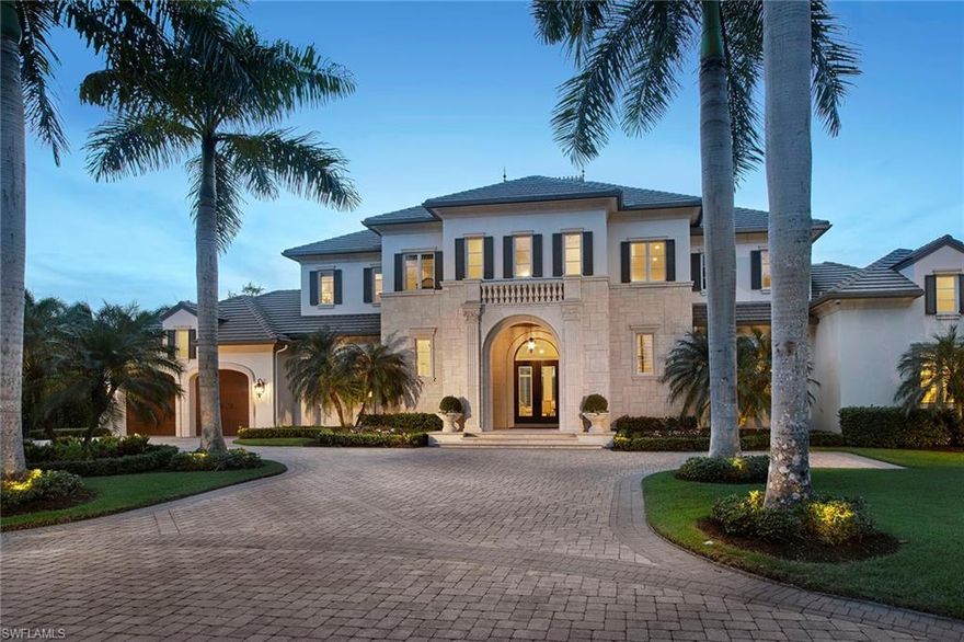 This spectacular custom estate in the exclusive Estuary at Grey Oaks resides on a secluded, private homesite with picturesque western lake, preserve and golf course views. Handcrafted in 2007 by Borelli Construction and designed by Stofft-Cooney architects, this home features over 7,700 square feet of luxurious living including 5 bedrooms all with en-suite baths, dual studies, dual owner’s suite baths and a second-story loft. This impeccably maintained estate has recently undergone several updates including Legno Bastone wide plank wood flooring in many areas, a refreshed kitchen with a new Sub-Zero refrigerator and a fully remodeled owner’s bath. Additional features include a walk-in climate-controlled wine room, comprehensive Savant home automation system, four-car garage and a spacious covered outdoor living space complete with outdoor kitchen including Wolf/Sub-Zero appliances, pool and spa all overlooking the serene lake, preserve and golf course beyond. A world of luxury awaits you in the centrally located Grey Oaks Country Club community.