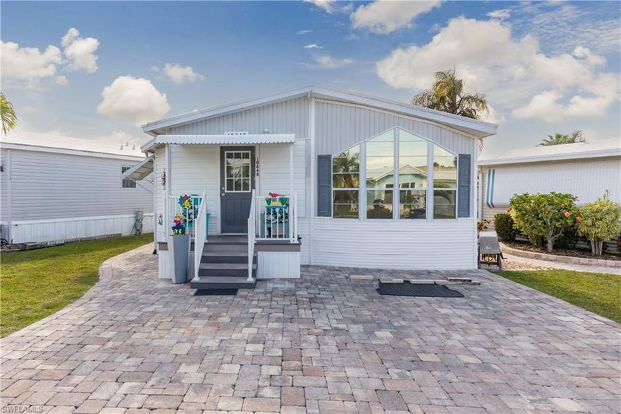 Charming fully furnished mobile home cottage in sought-after Corkscrew Woodlands featuring 1 bedroom and 1 and 1/2 bathroom.  This well-maintained home offers charm inside and out. Inside, enjoy granite countertops and laminate flooring. Located in a vibrant 55+ land-owned community with an active lifestyle and fantastic amenities. Corkscrew Woodlands offers tons of activities from tennis, bocce, pickleball, horseshoe courts, clubhouse, large community pool, shuffleboard courts, paddle boats for residents, nature trails and much much more. Great location convenient to FL white sandy beaches, restaurants, shopping and airport.