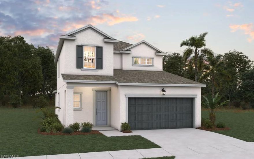 SAMPLE IMAGES The FLORENCE Experience perfect blend of nature, style, and community in this stunning Florence model home. Located in the gated enclave of Creekside Run, you’re just minutes from future Babcock Ranch happenings, B-Street, and Midtown. Enjoy this picturesque, tree-lined neighborhood, walking distance to six parks and walking trails ideal for family, friends, and pets. Inside, the open-concept design features 9'4" ceilings, 8' sliding glass doors, and a seamless indoor-outdoor feel. The stylish kitchen showcases designer cabinetry, quartz countertops, a gas range, and a tankless water heater. Plush carpeting adds warmth to the spacious bedrooms and loft. Living and wet areas have tile floors & tile shower surrounds. Creekside Run's entrance is gated and carries the lowest HOA fees in Babcock Ranch. It provides residents 1 GIG of Internet, a pool, a tot lot, and lawn maintenance.