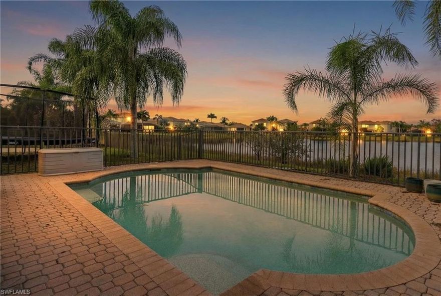 CENTER LAKE VIEWS, GORGEOUS SUNSETS, ABUNDANCE OF NATURAL LIGHT + TASTEFUL UPGRADES.  Welcome home to this stunning Iris floor plan—a showstopper from the moment you walk in. Sweeping pool and lake views immediately steal the spotlight, setting the tone for a home that truly has it all.

Offering nearly 2,800 sq. ft. of thoughtfully designed living space, this residence features 5 bedrooms and 3 full baths, including a first-floor bedroom and full bath—perfect for guests or multigenerational living.

This home is loaded with upgrades throughout. The gourmet kitchen is a dream, complete with granite countertops, breakfast bar, upgraded wood cabinetry with plenty of storage space, walk-in pantry, under-mount lighting, and stainless steel appliances—ideal for entertaining or everyday living. Additional highlights 8ft doors throughout, tall 9ft + ceilings on both levels,  plantation shutters, freshly painted interior with new carpet, all new recessed LED lighting, all new modern light switches outlets and covers for that complete modern look and feel, complimented by new fans and light fixtures.  Solid concrete block construction with full-home hurricane protection and located in flood zone X (no flood insurance required) for add peace of mind.

The flooring flows beautifully with diagonal tile on the first floor and brand new carpet upstairs, creating a warm and inviting feel throughout.

Located in the highly sought-after Botanica Lakes, residents enjoy a resort-style lifestyle with a spectacular clubhouse, fitness center, aerobics studio, social hall, children’s activity center, tennis and basketball courts, a resort pool, water play area, and more—all set within a breathtaking community spanning over 100 acres with 32 acres of shimmering lakes.  Botanica lakes is located next to Treeline elementary with a resident gate, so you can walk your little ones to school without ever leaving your neighborhood.  Think of all the memories you can make on those short walks to school, a time to look back on and cherish for a lifetime.  This is a pet friendly community so go ahead and bring the dog on those walks too.  It doesnt get any better than this.  Schedule your showing today.