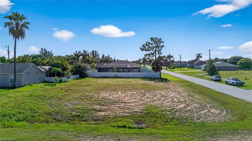 Welcome to this fantastic opportunity to build your dream home on a spacious 0.24-acre corner lot in a well-established Cape Coral neighborhood. This quarter-acre parcel offers a blank canvas for your vision, nestled in a growing community with easy access to local amenities. Enjoy proximity to shopping, dining, and recreational options, plus the convenience of being just a short drive to several of the beautiful Gulf Coast beaches. Don’t miss out on this perfect chance to invest in your future!