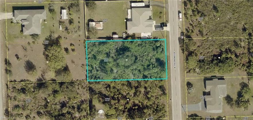 Residential HALF ACRE LOT on a nicely paved street. Excellent location just minutes to I-75, Ft Myers and SWFL International Airport.