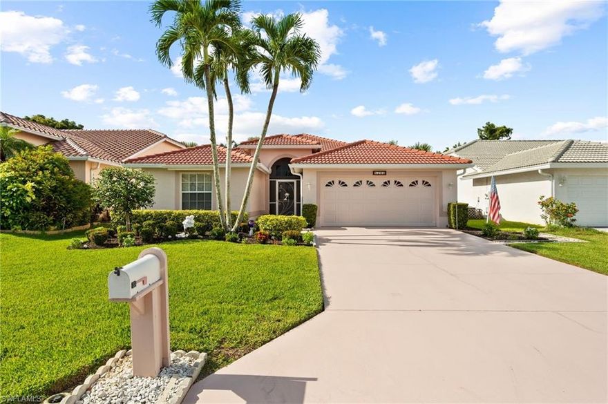 WOW! PRICED TO SELL!! UNBELIEVABLE Price on this 3B/2Ba home! By FAR the BEST BUY in Cross Creek Estates, conveniently located in the popular Daniel's Corridor! Super well maintained by the original owner w/a NEW TILE ROOF (2017), NEW A/C (2022), custom lush landscaping, new screening on lanai and more! This Light & Bright, open great room plan features an updated GRANITE kitchen w/white raised panel cabinetry, eat in kitchen w/sunny breakfast room, sliders to an expanded lanai overlooking a beautiful & private landscaped yard. Southern exposure provides lots of light. Spacious master w/sliders to lanai, large walk in closet & master bath w/dual sinks. Private guest suite features a pocket door so guests have their own private bdrm & bath. Spacious Den w/double french (glass) doors and 2 closets, so can easily be used as a 3rd bedroom, if needed. A few other custom features include in Wall Pest Defense and Central Vacuum! Cross Creek Estates offers an outstanding location near Publix, Whole Foods, Gulfcoast Medical, shopping, dining & 15 mins to SWFL Int'l. Short drive to area beaches. Low HOA ($1,891/yr), No City Taxes, CDD fees or flood ins req. Gated w/Clubhouse-Pickleball, tennis, dog park, playground, bocce, racquetball, fitness & optional golf @ CCCC, food truck & social events!