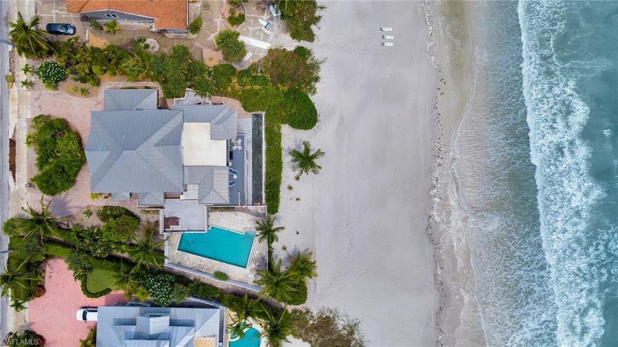 Magnificent gulf front views with crashing waves and stellar sunsets nightly!  Soak up the sun and the deep sandy beach from the many panoramic decks of this Olde Florida beachfront cottage. It is spacious! The fun you will enjoy entertaining your friends and family will be endless. Offering an impressive 4,112' under air. 4 bedrooms, 5.5 baths, plus a den, large laundry room and storage. The oversized pool is heated, set to the side of the home and is just a five steps away from your locking picket fence beach gate.  It is exceptionally rare to have available a 100' x 200' beachfront parcel; all the more with a wide beach property that's not towered over by high rises. If electing to build new, this is quite possibly your last opportunity to do so.