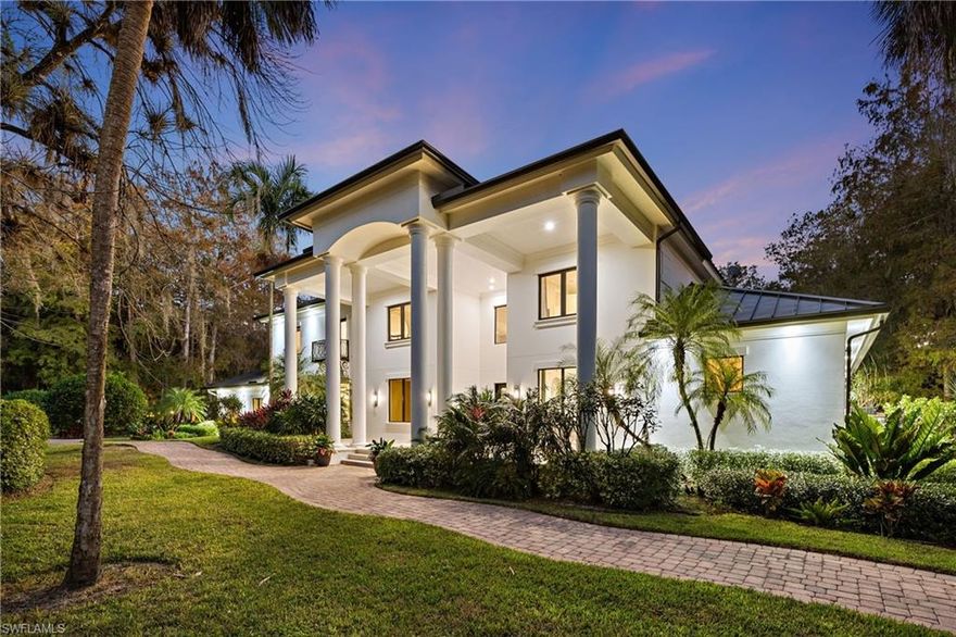 Welcome to Bella Farms—an exceptionally rare, pristine 7.72-acre estate in the heart of Naples where luxury and country living unite seamlessly. Designed for extraordinary versatility, the property is ideal as a private family compound, corporate retreat, or boutique wedding venue, all just minutes from downtown and Gulf beaches.

Beyond a secure gated entry, the estate features three fully renovated homes, a 3,111-sq-ft horse barn, three shaded animal pens, and four tree-covered turnouts framed by majestic century-old cypress trees draped in Spanish moss. The 8,442-sq-ft main residence boasts 6 en-suite bedrooms, a private office, den, card room, home theater, and a chef-inspired gourmet kitchen, all anchored by a breathtaking 24-ft-ceiling great room built for memorable gatherings.

Outdoor living rivals a luxury resort, offering a lagoon-style pool with cascading waterfalls, a hidden grotto, fireplace lounge, and multiple covered and open-air entertainment spaces. Two updated guest homes—the 1,805-sq-ft Loft and 1,432-sq-ft Bungalow—provide stylish, private accommodations for guests or extended family. An oversized 1,805-sq-ft workshop caters to car enthusiasts, offering secured storage for up to 11 vehicles.

The entire estate is fully fenced and supported by a whole-property generator and Reverse Osmosis water system, ensuring uninterrupted comfort. With unmatched privacy, space, and lifestyle appeal, Bella Farms represents a once-in-a-generation opportunity in Naples.