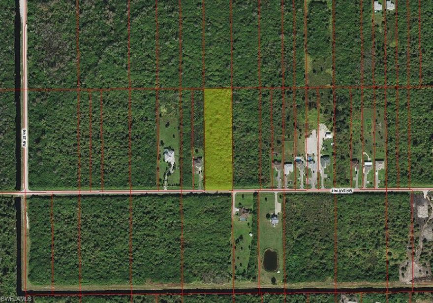 DEP permit in place. Excellent location, just off Immokalee Rd. West of Wilson, 2.73 acres Lot to build your Dream Home. Just minutes from the Publix shopping center and schools. DEP permit received for the construction of the house up to 2600 total sqft. Can be transferred.