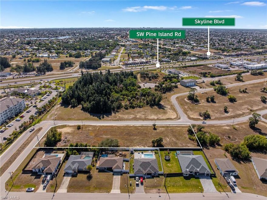 Exceptional opportunity to acquire a vacant commercial lot in the heart of Cape Coral’s established commercial corridor. Located just one block from Pine Island Road, one of Cape Coral’s busiest and most traveled arteries, this property offers outstanding visibility, accessibility, and growth potential.
Surrounded by thriving businesses, retail centers, and dense residential neighborhoods, this site is ideal for a wide range of commercial uses. The strategic location provides high daily traffic counts, strong consumer exposure, and convenient access to major routes throughout Cape Coral and Lee County.
Whether you’re an investor, developer, or business owner seeking a prime location in a rapidly growing market, this lot presents a rare opportunity to build in one of Cape Coral’s most sought-after commercial areas.
Don’t miss the chance to secure a high-demand location with endless potential.