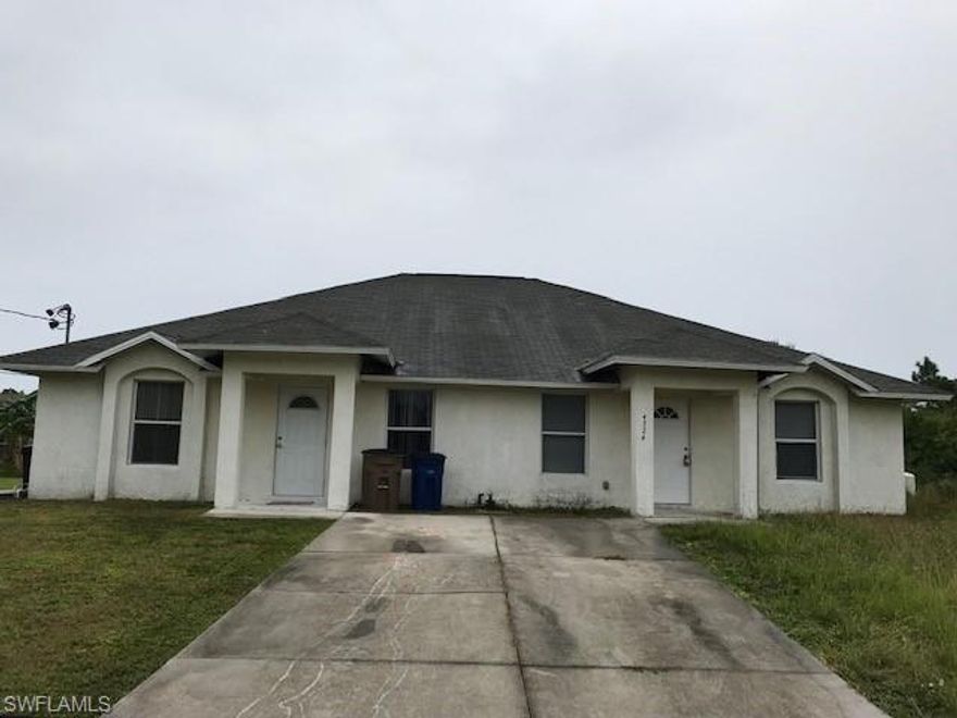 2 bedroom, 2 bathroom duplex available with one side already rented and the other side is available for immediate move-in. BEING SOLD AS-IS