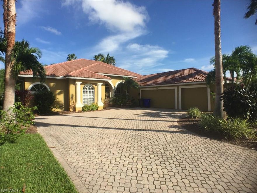 Beautiful estate home in Heritage Palms. Property offers over 2600 SF of living space with lanai overlooking the golf course. Upgraded flooring throughout both vaulted and tray ceilings are just a few of the features in this home. Community offers low fee bundled golf with all the additional country club amenities.