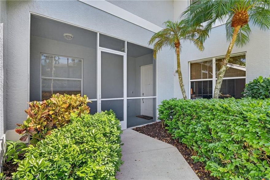 Step into this recently remodeled, coastal-inspired 3-bedroom end unit where every detail invites relaxation and style. The custom kitchen gleams with white cabinetry trimmed with crown molding, quartz counters, and stainless steel appliances, the undermount single bowl sink, wine cooler, and coffee bar adds for effortless entertaining. Set the perfect mood with under cabinet lighting, all on dimmers for just the right glow. Thoughtful touches abound, from the Moen spring faucet, hidden trash storage to new hardware throughout. Natural-toned luxury plank vinyl flooring flows through each bedroom, complemented by fresh baseboards. The elegant crown molding is featured in the main living area, dining, entry foyer and 3rd bedroom/den. Both bathrooms shine with updated fixtures and a seamless master glass shower door. Over-sized laundry has abundance of extra cabinets. Enjoy peace of mind with refurbished slider door rollers, a new water heater, and a smart WIFI thermostat to control temps while away. Both front & back lanais have been rescreened. Designer furnishings, linens, rugs, lamps, and artwork are all included, along with a fully stocked kitchen ready for any culinary adventure, and added mini appliances, cookware, & dishware. The attached garage offers space for bikes, storage, and your car. This community has 3 pools, a spa and community building. As a bonus, these owners have a Club membership just minutes up the road at Tarpon Cove Beach & Racquet Club to enjoy, with boat taxi to the beach, tiki bar, fitness center, tennis, bocce, pool, towel service, and dining. Daily events ensure fun for everyone.