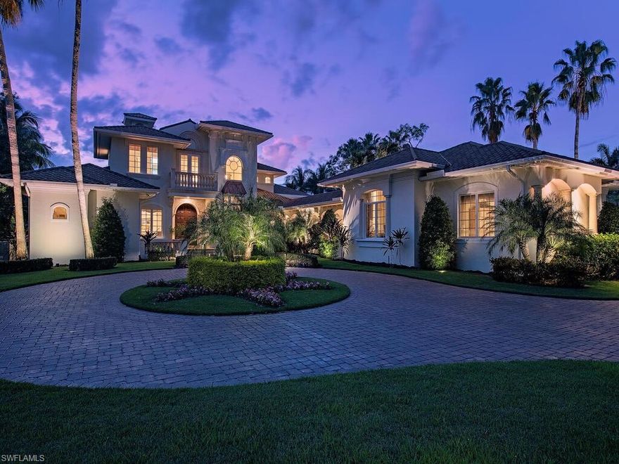 Welcome to Resort Style Living, Welcome to Grey Oaks. Don't miss this immaculate, 5 bedroom + den, 5 (1) bathroom residence in sought after Grey Oaks Country Club. This beautiful two-story home provides privacy, peacefulness and endless sunsets with its south westerern exposure. This magnificent residence sits perfectly on the spacious lot showcasing an expansive outdoor living area with an exquisite pool and spa and tranquil water and golf course views. With almost 6,000sq. feet of living space under air there is plenty of room for family and friends to gather. The open floor plan offers seamless flow in addition to an abundance of natural light. Breathtaking wood accents can be found in the home including gorgeous wood flooring and home office with wet bar. Full generator, 4 car garage. Grey Oaks Country Club is Naples one and only private club with 54 holes of golf. In addition, the club offers exclusive amenities for all, from the newly renovated wellness center to the lagoon style pool, tennis, pickle ball, bocce, restaurants, spa… the amenities are endless.