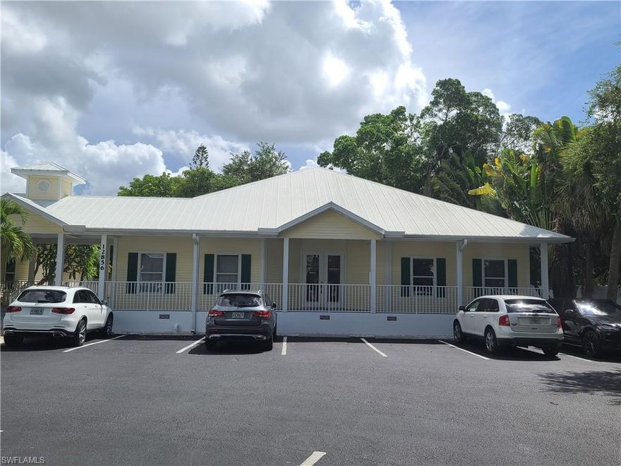 Great opportunity to rent 3 executive offices located in Banyan Creek, includes storage area.close to Sanibel Outlets.  Lease includes Electric, Water, High Speed Internet, Refreshments, Shared Kitchen and Conference Room.