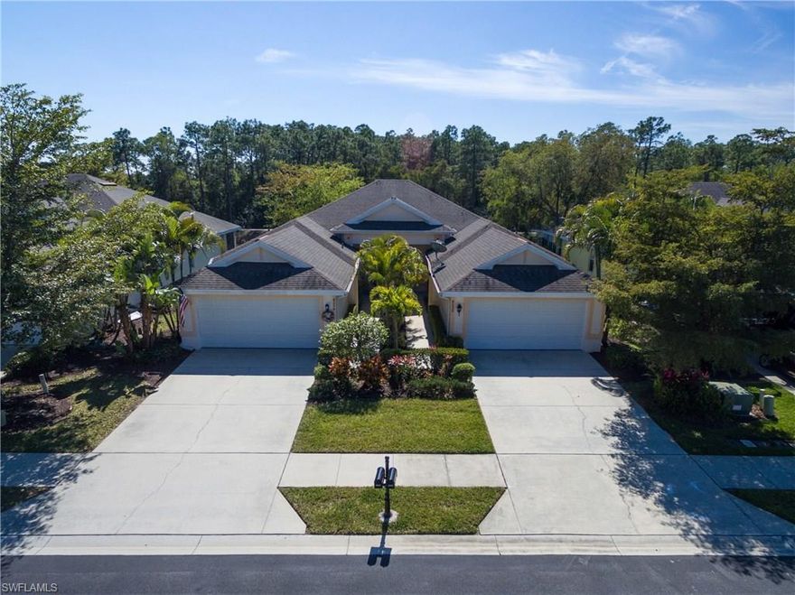 Immaculate open floor plan Villa featuring spacious vaulted ceilings, neutral fresh paint throughout.  Newly Painted Exterior. New flooringthoughout, includes plush carpets in the bedrooms and new wood-like waterproof floors in the great room. Newer (2 yr old) A/C unit. Newer Hot Water Heater (6 mo old).  New 62' Ceiling Fan in LR. Screened lanai backs up to a wide canal full of wildlife.  See turtles, egrets and herons play while you relax with a good book and enjoy your wonderful & private backyard.  Province Park is a friendly gated community that offers resort style amenities such as: an Olympic size heated pool, fitness center, tennis courts, bocce ball, pickleball courts, gorgeous clubhouse, biking and walking trails, two private parks with gazebos, a sparkling lake and sandy beach.  Homeowners have private access to Eastwood Golf Course and are entitled to special cart rates!  Come see your new home in charming Province Park with LOW HOA FEES!   Close to RSW Intl. Airport, shopping, restaurants, white sand beaches, Sanibel and Captiva, Historic Downtown, MN Twins and Red Sox Stadiums, Theater, FGCU and more.   Your home in paradise awaits...