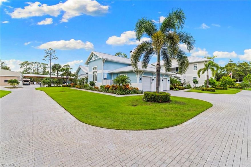 Stunning, contemporary home inside a gated, private compound.  Available short or long term. Perfect for someone wanting complete privacy with gorgeous landscaping and surroundings.  Two bedrooms, two full bathrooms, plus two half baths.  Spacious, two-car garage, with a third stall that will accomodate a golf cart.  Serence and beautiful patio for entertaining.  It overlooks the landscaped yard.  Sacious, great room that is perfect for cooking and entertaining with soaring ceilings and a view of the outdoor patio and yard.  Must see in person to appreciate.