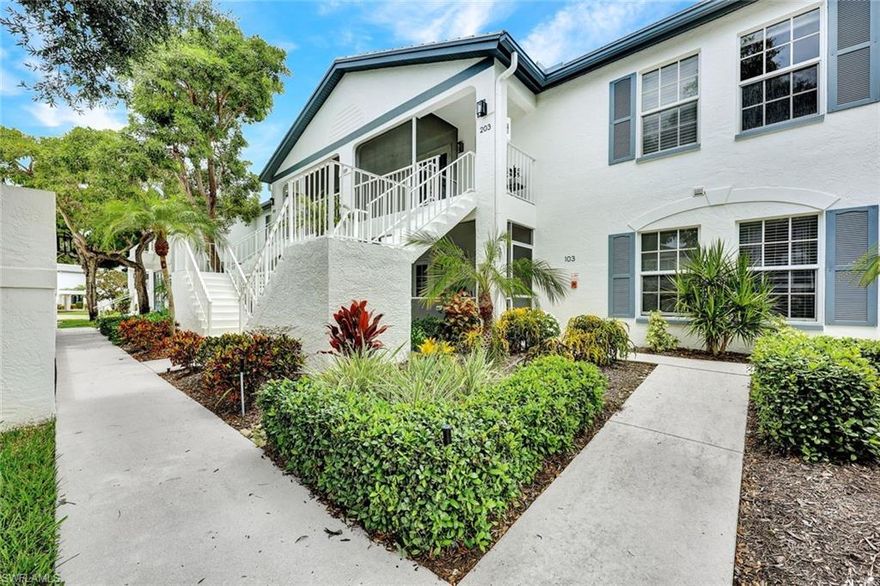 Take advantage of all the PELICAN BAY amenities. Absolutely charming residence located right in the heart of PELICAN BAY. This 2 bedroom, 2 bath first floor condo in Laurel Oaks is close to the community pool. Kitchen and bathrooms have been updated! The multi-seasonal lanai overlooks a peaceful landscaped area and can be enjoyed rain or shine. This completely tiled comfortably furnished home provides a perfect oasis after a day at the beach. Make the PELICAN BAY lifestyle yours today!