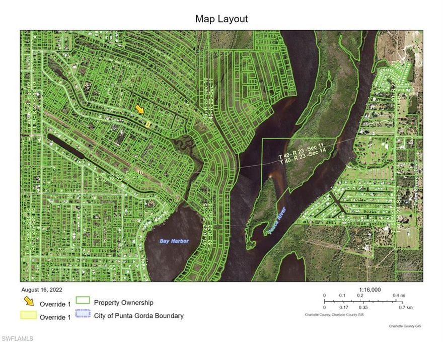 Great water front lot with quick access to Peace River. Secluded area with new homes being built.