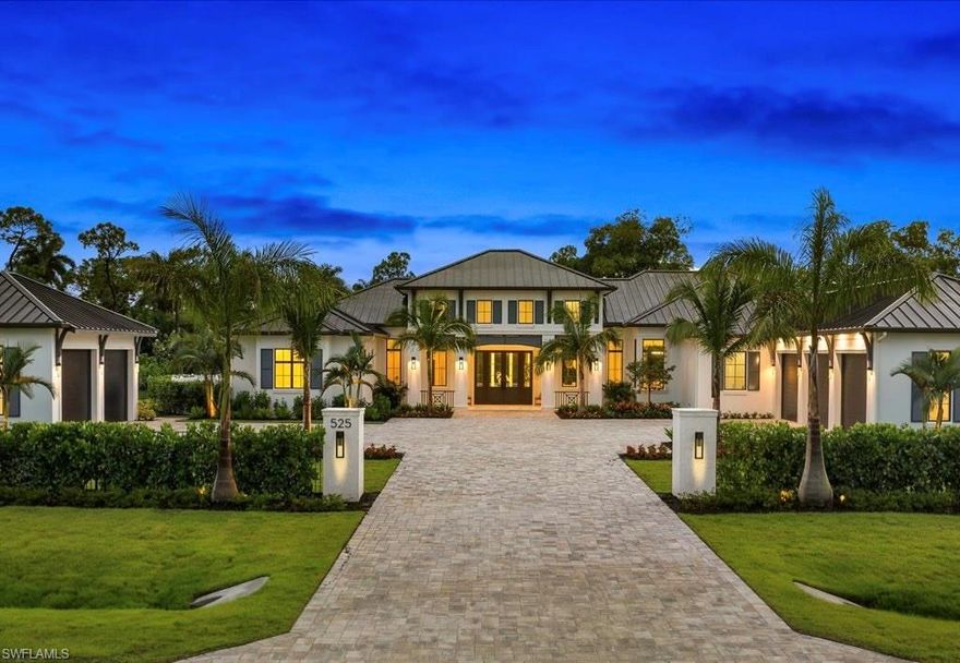 Welcome to 525 Gordonia Rd, a masterpiece of modern luxury, crafted with precision by the renowned Riverview Homes and designed by the acclaimed Calusa Bay Design. This brand-new, fully furnished estate redefines opulence, offering over 7,100 square feet of refined living space that exudes sophistication at every turn. As you enter, you'll be greeted by extraordinary finishes that grace every corner, enhancing the home's grandeur and providing an unmatched sense of quality and elegance. The layout is a testament to thoughtful design, featuring 6 spacious bedrooms, a dedicated office, a state-of-the-art gym, and a kitchen that will delight even the most discerning chef. Every room is a showcase of impeccable craftsmanship, with each detail carefully curated to create a harmonious blend of style, comfort, and modern luxury. Outside, an expansive outdoor living area awaits, perfect for both relaxation and grand entertainment. The stunning pool area serves as the centerpiece, inviting you to unwind and enjoy the serene Florida sunshine, while the surrounding landscape provides privacy and tranquility. Situated on a prime lot in Pine Ridge, 525 Gordonia Rd is the epitome of luxury living. This property is more than just a home; it's an invitation to experience the very best in modern elegance and comfort. Don’t miss your chance to own this exceptional piece of real estate and elevate your lifestyle to new heights.