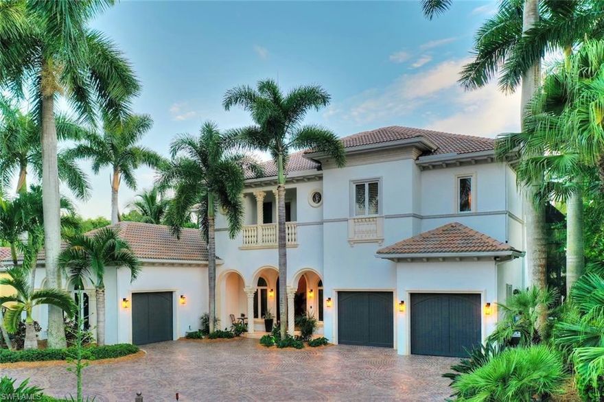 Grand Waterfront Estate located in the esteemed gated community of Admirals Isle, located in Gulf Harbour Yacht & Country Club. Immaculate move in ready estate home with over 7000sqft under air and 9645sft under roof. Impressively designed open concept home with 5 master suites(2 located on the main level),5 baths & 2 1/2 baths,3 car garage, fully equipped exercise room,& 8 person sauna. Truly an Entertainer's dream home featuring granite, marble & wood flooring, chef's kitchen with Gas-Viking appliances & Sub-Zero refrigerators, private elevator, Theater w/seating for 20 & 220 inch Full Movie Screen,3 Full service Bars including a swim up bar with resort-like pool/spa/and outdoor kitchen. Gulf Harbour is ranked#1 in SWFL, offering the best Golf & Tennis, with 186 slips in deep water marina.Slips avail for purchase or lease.Walk or Bike to the brand new 24,000 sqft state of the art Health & Wellness center  Preview the virtual tours to really appreciate this one-of-a-kind spectacular family estate. Schedule your private tour today!