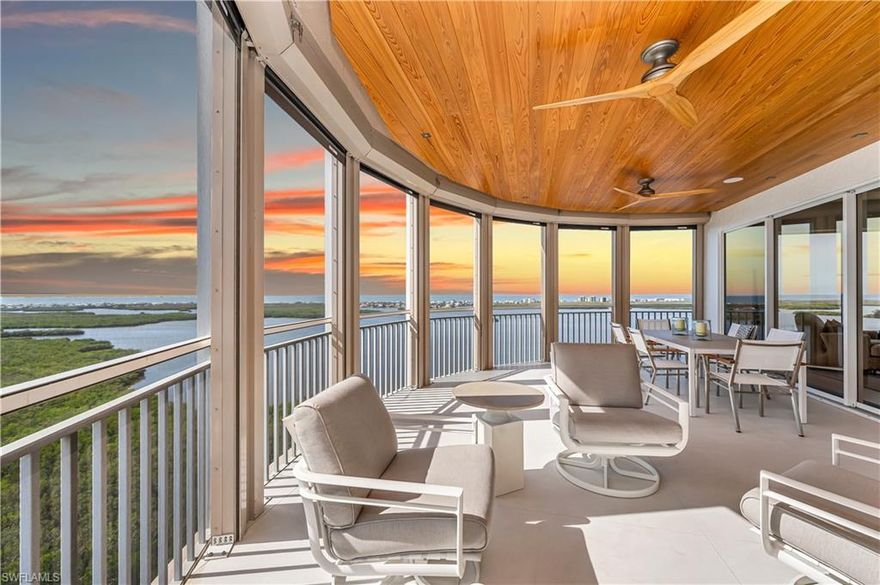 C7869- Stunning bay and Gulf views from this 18th floor luxury residence which has undergone a total luxury transformation. No expense was spared in creating this sophisticated masterpiece with a perfect floor plan and views all the way to Naples. Rarely found dedication to excellence.