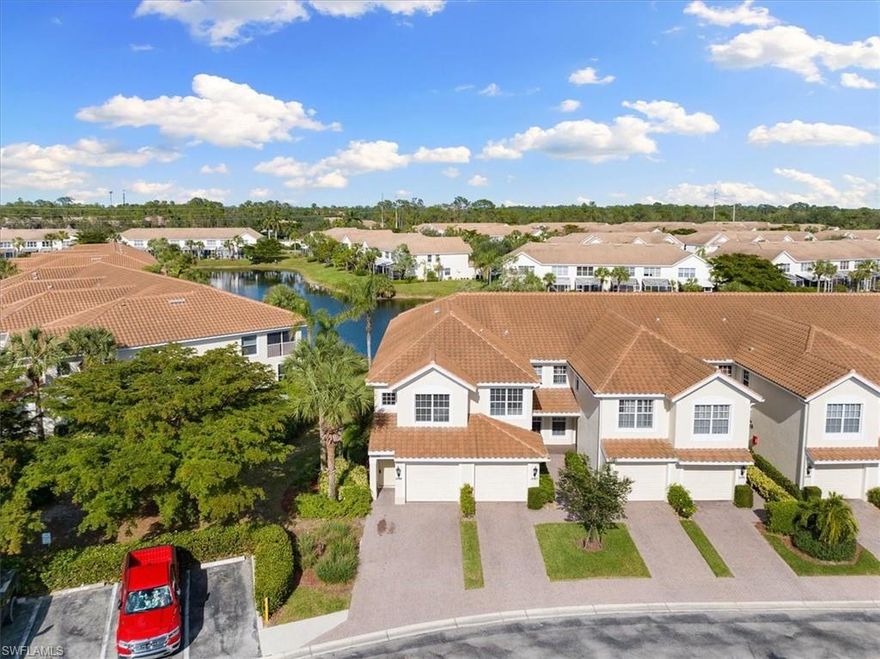 Check Out This Highly Sought After, Rarely Available END UNIT!!  Stratford Place, is a highly sought after community in a A+ rated school district  in Central Naples close to Downtown, the world Famous Naples Beaches & Shopping.  At almost 1800 sqft this home boasts of an open floor plan, a large rear lanai, and is perfect for primary residence, snowbirds and investors.  The condominium has just been painted, and has numerous upgrades to include, window treatments, designer lighting, tiles throughout and an attached garage.