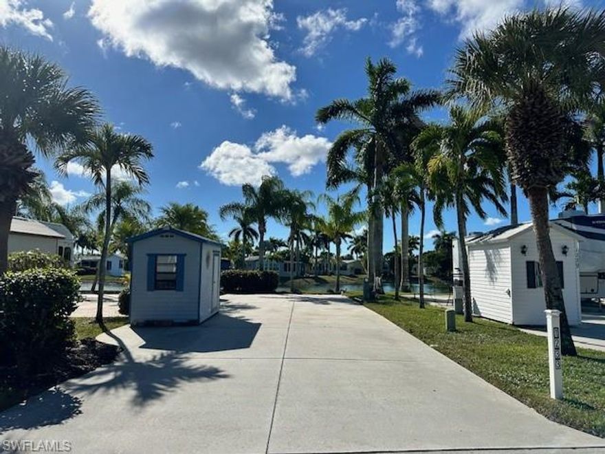 Desirable 35x70 lakefront site offering beautiful water views and a peaceful setting on Diamond Lake. This well-located property provides ample space for outdoor living, relaxing, or entertaining while enjoying the serene lakefront atmosphere. The site includes a 6x10 storage shed, perfect for extra storage or outdoor equipment. With its back in layout, this site is suitable for most approved RVs and offers easy access while maintaining a scenic, open feel. Conveniently located within the resort, this lakefront site combines comfort, functionality, and location—an excellent opportunity for enjoying resort-style living at its finest. Silver Lakes is a vibrant, gated community perfectly situated between Naples and Marco Island, offering the ideal blend of relaxation, recreation, and convenience. Residents enjoy deeded, fee-simple ownership and a host of resort-style amenities designed to support an active and social lifestyle. This beautifully maintained community features a 9-hole golf course, two spacious clubhouses, three swimming pools, and two hot tubs. Stay active with access to pickleball courts, a fitness center, tennis courts, bocce ball, shuffleboard, horseshoe pits, billiards, and ping pong. The resort also offers a full calendar of planned activities and social events, creating a true sense of community.
Just a short drive from downtown Naples, Marco Island, and the stunning white-sand beaches of the Gulf, Silver Lakes is the perfect home base for exploring the natural beauty and cultural attractions of Southwest Florida.