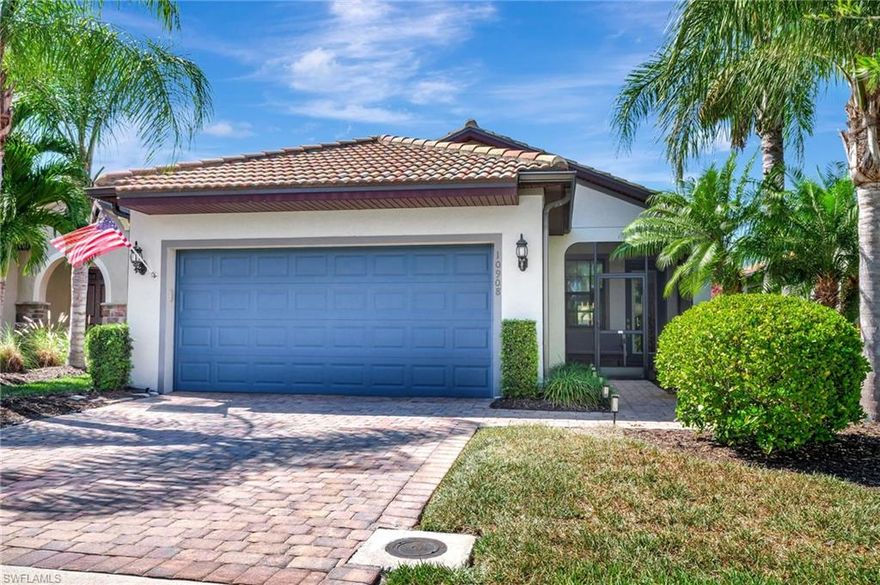 Welcome to this luxurious pool home available for short term rent. Currently available April-Dec 2026 (except for November) for $4500/month. Jan-April 2027 is $8000/month. (2026 tenants have first right and may return.)The homeowner has spared no expense when decorating! Beautiful finishes greet you from the moment you enter. With 3 bedrooms, 2 full bathrooms, and an outdoor space complete with pool, hot tub, and water view, you won't ever want to leave. This rental home offers a fully equipped kitchen, primary bedroom with queen sized bed, guest bedroom with queen sized bed, and third bedroom with full sized sleeper sofa. The living room is furnished with a comfortable sofa and extra chairs to accommodate guests who may want to visit during your stay. For those who want outdoor living at its best, you cannot beat the beautiful pool and hot tub area overlooking a stunning water view framed by a picture window pool cage to eliminate any obstructions. The covered lanai offers a break from the sun, a TV for outdoor watching, and small refrigerator so you don't have to go far to grab an ice cold beverage. If you do venture out, the community of Bridgetown has many great amenities to enjoy including resort style pool, lap pool, hot tub, pickle ball, tennis, fitness center, bocce, and plenty of scheduled classes, game nights, and activities. Bridgetown is perfect for those who like to walk, run, or bike ride as it offers many lakes and preserve areas to observe throughout the community. Located close to the airport, i75, grocery stores, restaurants, and shopping, you don't have to go too far to find everything you need. This home is truly the ideal getaway!