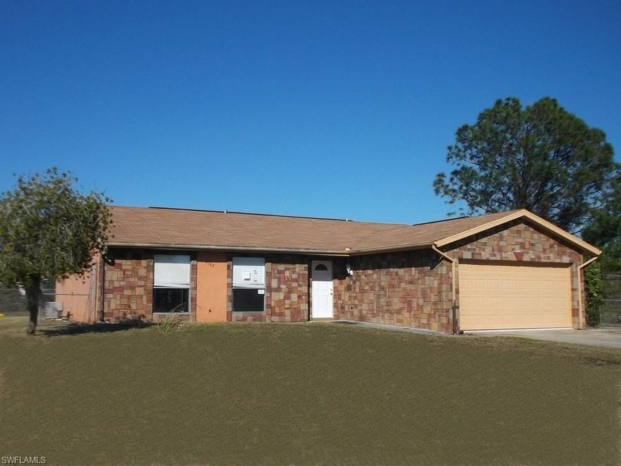 3 bedroom, 2 bath located in popular Southwest Lehigh Acres with easy commute to Fort Myers. Beautiful sparkling black granite in the kitchen and tile and laminate floors are just a few of the upgrades this home offers. Cozy den off of the dining area perfect for the home office. 6 foot tall chain link fenced back yard great for children or pets. Grill outdoors on the open lanai with brick fire pit. Freshly painted interior featuring light neutral colors. This is a Fannie Mae Homepath property. Agents please see remarks to arrange showings.