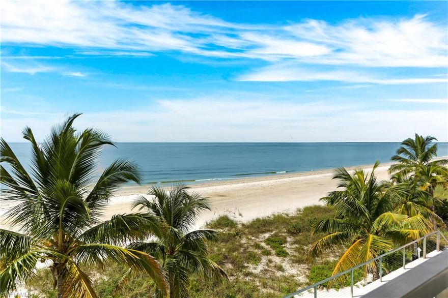 NEWLY-CONSTRUCTED direct beachfront estate is a showcase of visionary design with panoramic Gulf & Beach views, all the way down the coast from Naples to Sanibel. Lounge on your beachfront entertainment deck, the largest pool deck you might find on all Estero & Little Hickory Island, with outdoor kitchen, fireplace & infinity edge pool & spa, graced by Southwestern exposure for year-round sunsets & optimal sun on the pool. Be the first to live in this designer-furnished, coastal contemporary 5-bed + bonus room estate with a coastal contemporary color palette, soaring ceilings, chef’s kitchen, professional appliances and much more! Fantastic open floor plan with dual master suites, bonus cloud room & huge garage for 6+ cars. State-of-the-art features: Automatically-opening & fully-pocketing sliders for seamless indoor/outdoor beachfront living, hurricane impact glass, electric shutters, Lutron lighting system, elevator & more. Perfectly-located steps to waterfront dining with easy access to Lovers Key & Bonita Beach.