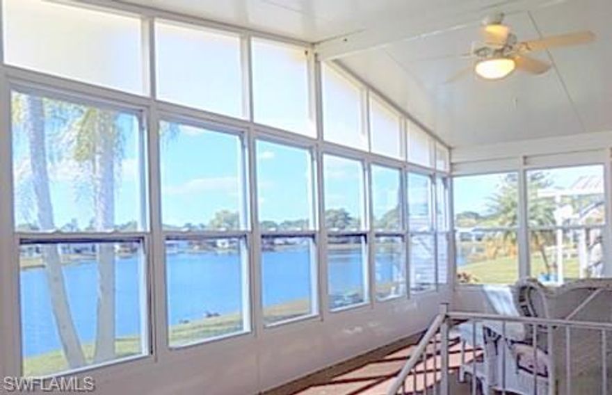 PET friendly community. Thanks for letting me introduce this lovely lake front 2 bedroom and 2 bath well kept manufactured home with attached carport, located in the gated community of Tropicana, very close to the beaches, FMB, Sanibel and Bunchee beach located in the Iona area of Fort Myers. Large Florida room over looking the lake, lake view from kitchen and living room as well. Sold partially furnished. Shed area with work bench, Washer/dryer and laundry tub. Also a storage area attached to the Florida room as well, RV and boat storage available for extra fee. Very active 55+ community. This home is just down the road from one of the two pools. Very low monthly co-op fee of only $225.00 includes lawn maint, garbage, yard waste, 2 heated community pools and spa, clubhouse with WiFi, billiards, bingo, horse shoes, garden club, dances, and so many activities available in this community. NEW AC SYSTEM WITH DUCT WORK. AMS roof. Sold as is with the right to inspect.