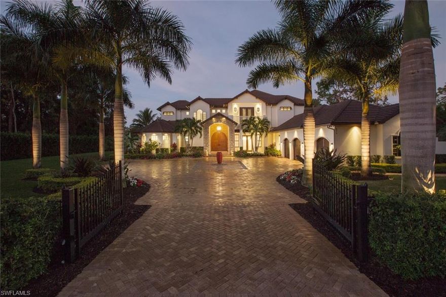 This Pine Ridge Estates custom built transitional home on 1.01 acres on Warbler Lake with city water and lush landscaping was finished in 2014.  This stunning two story smart home has security and luxury, it features 5 bedrooms, 5 1/2 baths, 5,449 sq. ft. under air, with white oak wood flooring throughout, high coffered ceilings, custom molding, LED lighting, spectacular white gourmet kitchen with Wolf/Miele/Subzero appliances, living room, dining room, family room, refrigerated 400 bottle wine room, upstairs bonus room with wet bar, laundry with dog washing station, & 2nd floor laundry, hobby room, attached office/man cave which can also be used as separate guest quarters.    The expansive lanai offers 1,515 sq. ft. of entertaining space with cypress ceilings, retractable screens, two TVs and a beautiful LED lit heated custom pool, spa, and outdoor kitchen. This home is gated with security cameras and boasts a generator, impact glass throughout, an oversized three-car garage with epoxy floors and outdoor fire pit that overlooks the Warbler Lake.  This home has all the upgrades, and will exceed your expectations!

The owner is a licensed real estate broker.