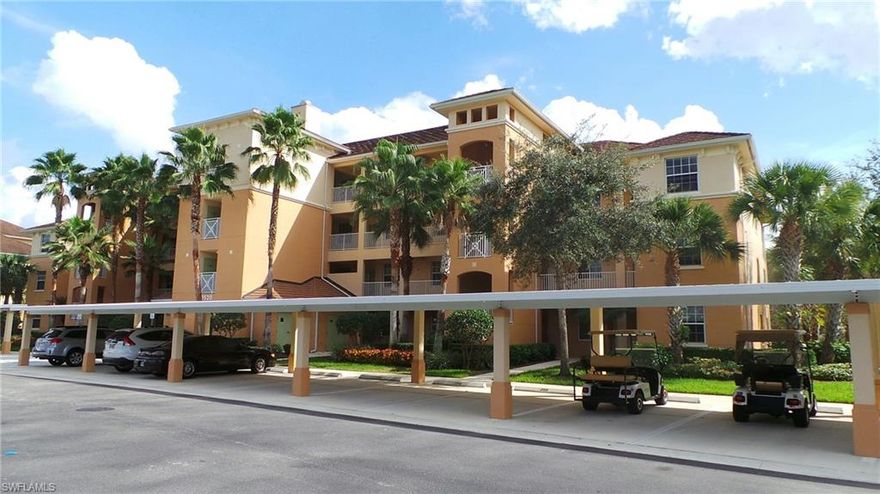 Seller has REDUCED 12K! Enough for Buyer to put in Stainless appliances and give this condo a little TLC! Still the lowest priced property in PELICAN PRESERVE a 55 and Better Resort Style Community is the Community you will LOVE! This 2 bedroom, 2 bath 3rd floor Condo overlooks a large preserve and IS WITHIN WALKING DISTANCE of the 80,000 sq. ft. amenity center.  The community is located on the popular Treeline Avenue corridor, close to RSW Airport, shopping and Hospital. If enjoying life is your desire you will love the NEW state of the art fitness center, indoor and 2 outdoor pools with pool side bar and grill, tennis, wood shop, dog park, theatre restaurant, and more activities than you will have time for.  Optional golf memberships are available on the 27-hole Championship course.