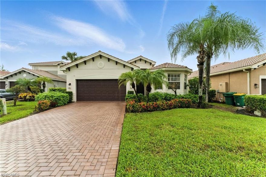 Available annually starting June 2026! Beautiful 3+den/ 3 bath home in Marbella Lakes. All new paint inside and out, new bedroom sets and mattresses, new fans, new lighting, new dishwasher and refrigerator, new blinds, new luxury vinyl plank in the bedrooms, new Trane AC, Washer and Dryer 2023, and so much more! Crown molding is throughout, built-in bookcases and a desk in the den, and additional upgrades throughout the home. Sitting at the end of a quiet cul-de-sac, you can view the lake inside the living room or outside the lanai. Marbella Lakes is one of Naples's hottest gated communities with an 8,000 sq. ft clubhouse with an indoor gym and basketball court, resort-style pool, children's water area, tennis courts, fitness center, game room, and a full-time social director. Close to Livingston farmer's market on Sunday, Starbucks, Napoli Pizza, Burn Bootcamp, Organically Twisted, gorgeous beaches, downtown 5th Ave, shopping, restaurants, and much more! This dog-friendly community also has a grassy space across from the home. X FLOOD ZONE! It is just under 4 miles from the beach and close to downtown 5th and 3rd Avenues. Zoned for Naples High School and Gulf View Middle School.