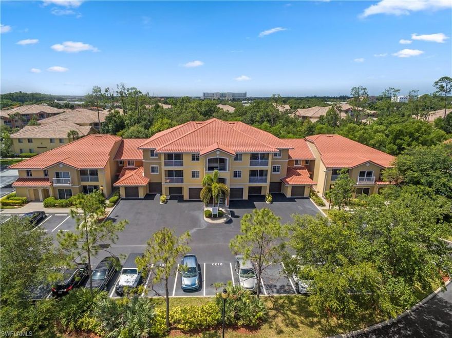 Welcome to Bella Casa. This beautiful 2 bedroom, 2 bathroom, over 1,000 square feet unit is one to see. With an open and bright floor plan allowing for a large living space, open kitchen, and a beautiful screened in lanai, this unit lives very comfortably. With upgrades throughout including tile in the wet areas, granite countertops, and beautiful wood cabinets, you won't be disappointed in the quality. Situated just steps from the amenities which include a community pool & spa, gym, and gathering room, you'll be able to appreciate the well kept facilities Bella Casa has to offer. With a newer AC unit (2016) and water heater (2016), you won't have to worry about replacing any big ticket items for years to come. With an additional storage closet just outside the unit and a deeded parking spot, this condo is perfect for both first time buyers and snowbirds. Sitting in one of the most desirable locations in Fort Myers close to Gulf Coast Hospital, spring training facilities, tons of shopping and dining options, and our beautiful beaches, it's clear why condos in this development are so sought after.