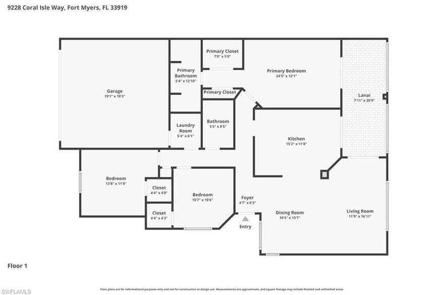 Welcome to Parker Lakes—enjoy the benefits of NO city taxes and NO CDD fees, plus peace of mind with no history of flooding from storms. ( However there is a $1576.12 transf. Flood Policy) This beautifully furnished, turnkey 3-bedroom end-unit villa is located in the highly desirable Coral Isle neighborhood and offers access to a private community pool.  Inside, the home showcases numerous high-quality updates, including impact-resistant windows, sliders, and doors, as well as a Storm Smart lanai shade for added protection and comfort. The property has been meticulously maintained with a newer roof, fresh exterior and interior paint, and a pavered driveway and patio.  The interior features elegant 24-inch designer tile flooring throughout—completely carpet-free. The updated electrical panel includes a surge protector, and a new 2025 hot water tank adds to the home’s efficiency. The designer kitchen is a standout, featuring wood soft-close cabinetry and beautiful quartz countertops.  Both bathrooms have been tastefully renovated with modern finishes, creating spa-like spaces you’ll love.  Relax and unwind on the screened lanai with serene lake views, or enjoy your morning coffee on the inviting front patio.  Parker Lakes amenities include a resort-style pool, lap pool, wading pool, and hot tub (open until 11 PM), along with tennis and pickleball courts, basketball, racquetball, fitness room, clubhouse, shuffleboard, and a fishing pier. Convenient location with five grocery stores within a five-minute drive, along with nearby shopping and dining.