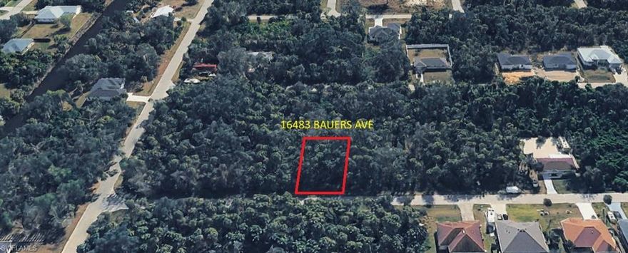 Vacant residential lot located at 16483 Bauers Ave, Port Charlotte, FL 33952.
Situated in an established neighborhood with nearby residential development. Convenient access to local schools, shopping, dining, and major roadways. Ideal opportunity for future residential construction or investment. Public utilities available in the area; buyer to verify availability and zoning requirements.