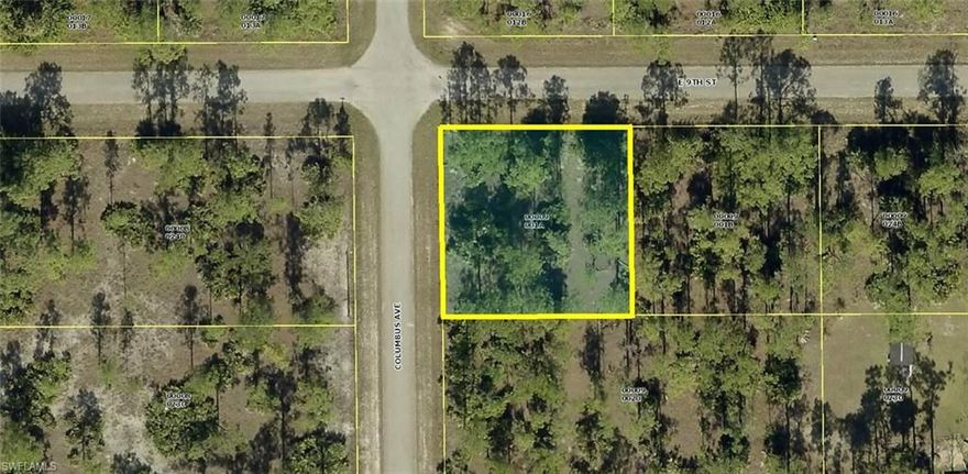 Really Nice over 1/4 Acre Premium Corner Homesite very high & dry (11,025 Sq. Ft.) in a quiet area of single family homes in a low traffic neighborhood of LEHIGH ACRES. Property features highly desirable Southeastern views at the rear of the homesite along with being on a corner with 2 roadside frontages. This homesite is located with quick & easy access to Columbus Blvd, State Rd 82, Palm Beach Blvd, Lee Blvd, shopping, restaurants, recreation, schools, boating, fishing, tennis, golfing, SWFL Inter. Airport & all SWFL has to offer. County maintained paved roads with power already at the street. Build your dream or vacation home(s) now plus add by right a work shop or home business accessory building as this property can accommodate it all. Don't miss this unique opportunity to purchase this premium oversize homesite for only $24,995 with SELLER DIRECT FINANCING (US) $0 (ZERO) down, no credit, job nor income verification are not required for ONLY $197 per month payment. Personal checks OK. Please don't wait too long as this very unique homesite will likely be gone ... you'll be so glad you did...
