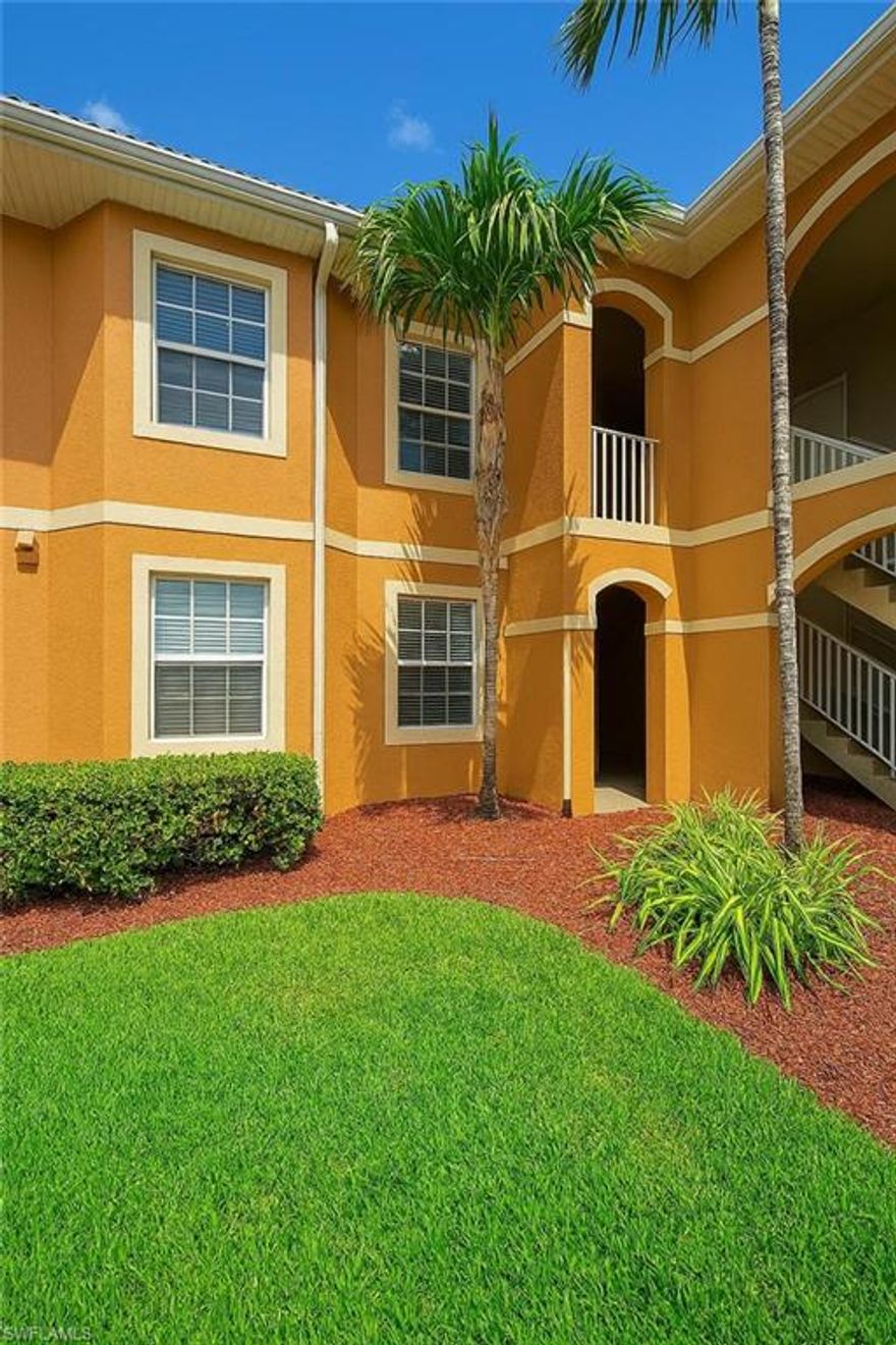 Enjoy sweeping lake views with a sparkling water feature from this beautifully updated, fully turnkey condo located in a desirable gated community in North Cape Coral. This spacious residence features an open floor plan with an elegant, well-appointed kitchen, refined finishes throughout, 2 bedrooms plus a den, and 2 full baths. A detached garage and in-residence laundry add everyday convenience.
Relax on the screened lanai overlooking the community lake, lanai offers sliding white hurricane-rated shutter system for peace of mind. Additional upgrades include a whole-house carbon water filtration system, whole-house surge protection, and a retractable front door screen that invites natural North/South cross-breezes.
The kitchen stands out with a rare oversized custom pantry (not found in most units), soft-close cabinetry, and over/under LED cabinet lighting. Designer furnishings are included, making this home truly move-in ready. 
Residents enjoy resort-style amenities including a swimming pool with lap lane and a separate spa area, tennis and pickleball courts, a fitness center, and bocce ball court — all within this beautifully maintained gated community.