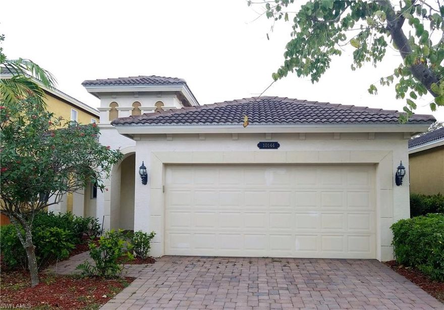 **THIS IS AN AUCTION PROPERTY**Great Location!! Nestled in the beautiful gated community of Copper Oaks. Ranch style home with three bedrooms and two baths. Kitchen with granite counters.  Master with walk-in closet.  Master bath featuring dual sinks and separate shower and tub. Attached two car garage with paver stone drive. Only Minutes from Miromar Outlets, Coconut Point Mall, Gulf Coast Town Center, FGCU and Fort Myers International Airport.