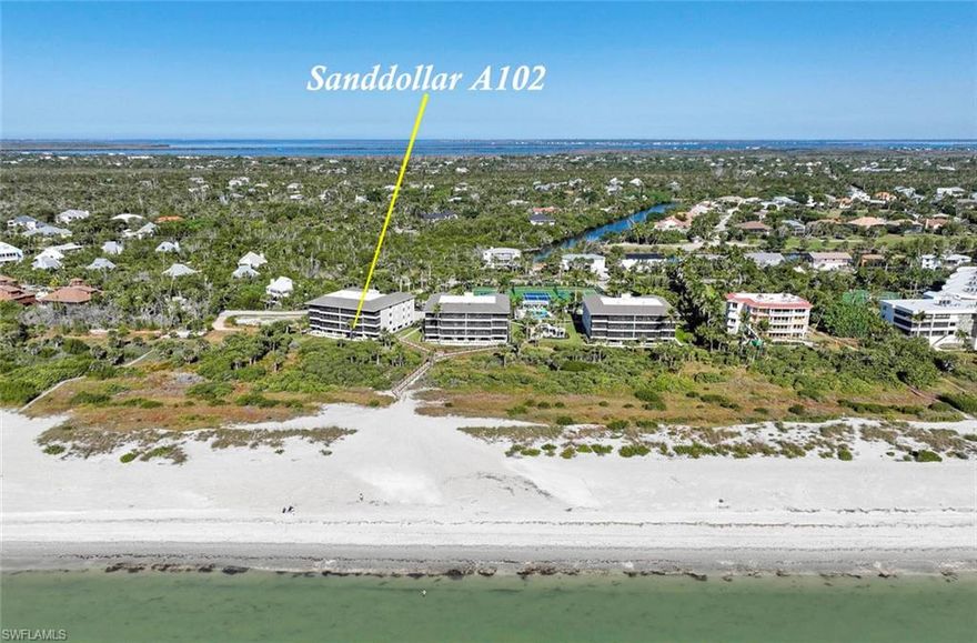 Imagine waking up to the sound of waves and uninterrupted Gulf views in this thoughtfully renovated Sanibel Island beachfront condo. Designed for relaxed coastal living, this three-bedroom, two-bath condo offers light-filled interiors and seamless indoor-outdoor flow to a screened lanai overlooking the water. Just steps away, a pristine sandy beach invites swimming, shelling, and sunset strolls. The stylish kitchen has been fully updated with quartz countertops, premium appliances, and clean, modern finishes. The owner’s suite is a peaceful retreat with lanai access and a spa-inspired bathroom, while two additional rooms easily adapt for guests or a home office. Added conveniences include washer and dryer, private storage, a heated community pool, and tennis and pickleball courts.  Beautiful Sanibel Island—celebrated for its natural beauty, outdoor recreation, and laid-back charm  This condo delivers excellent rental income and an exceptional Gulf-front lifestyle.