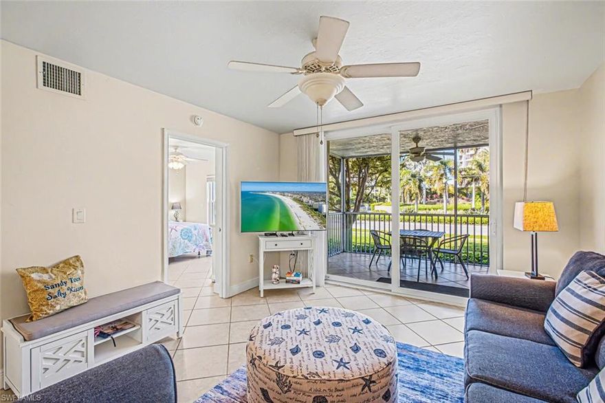 Fully remodeled from top to bottom and perfectly located—this Essex gem checks every box! Just a couple of blocks from Marco Island’s famous South Beach and a short stroll to Marco Walk—with restaurants, boutiques, a movie theater, and more—this beautifully renovated two-bedroom, two-bath condo is the ideal island retreat. This residence has been completely remodeled from floor to ceiling, offering a fresh, modern coastal design and a truly move-in-ready experience. Sold turnkey, including updated furniture, impact windows and doors, hurricane shutters for added protection, a beautiful screened-in lanai, and in-unit laundry—making island living effortless.  What truly sets this property apart is the rare weekly rental eligibility, creating a unique opportunity to enjoy your condo for personal use while generating rental income when you’re away. Added conveniences include a covered carport and an extra storage unit—perfect for beach toys and all your island essentials. Well maintained:  2021 roof, 2018 HVAC, and 2019 water heater—providing added value. This first-floor unit offers easy access with no elevator needed and is situated at approximately 10’ elevation, providing added peace of mind and confidence year-round. West exposure completes the package, bringing warm natural light and spectacular sunset skies. Essex is a well-managed community, featuring a beautiful heated pool with sunshine all day long, a tennis/pickleball court, and a barbecue area—perfect for relaxed island living. A true standout—this is the one buyers wait for!